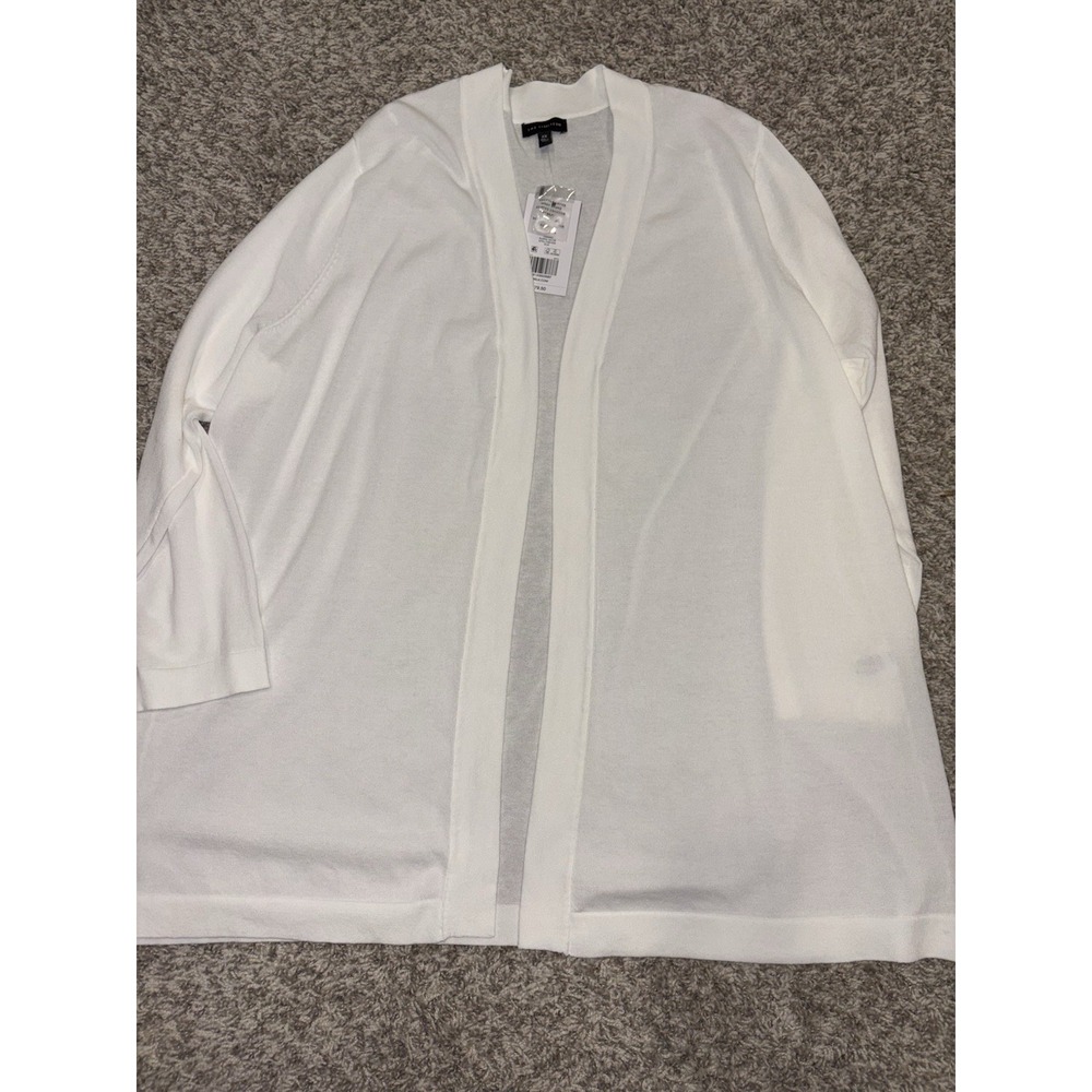 NWT The Limited Women's White Open Front Cardigan Sweater Lightweight 2X plus